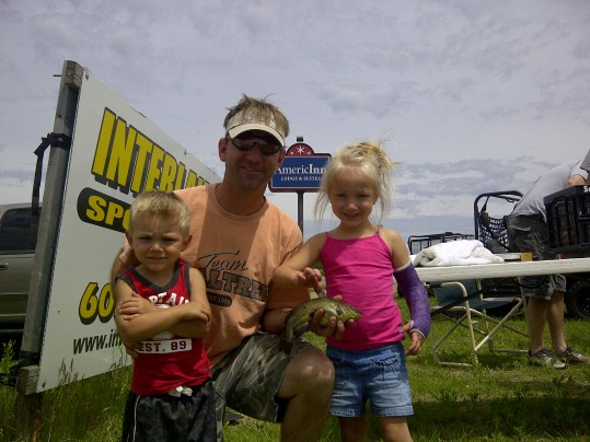 KJAM kids day event 2011 - Brody, Nick, and Julia Dossett - Walleye Fishing Tournament
